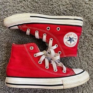 Kids Red High Top Converse